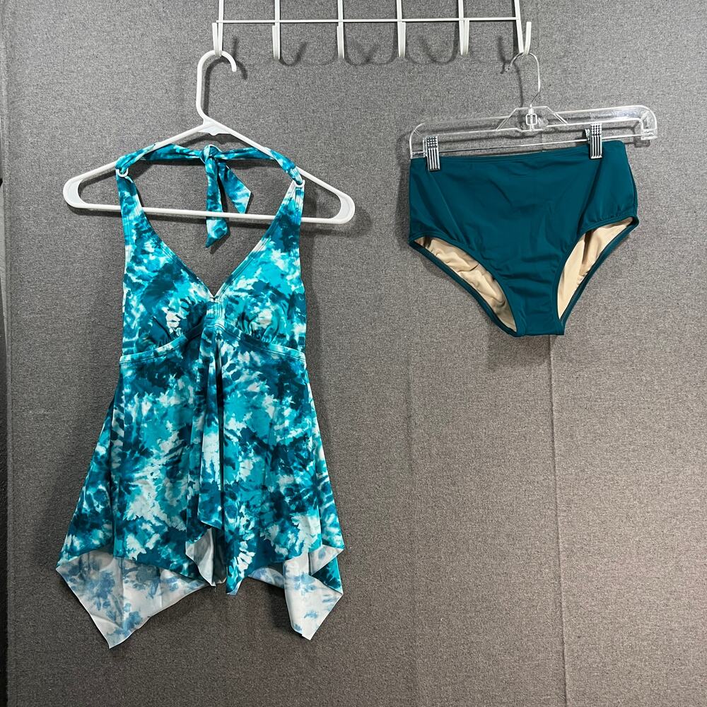 Kim Gravel x Swimsuits Hanky Halter Top & Brief Set Blue Size 4